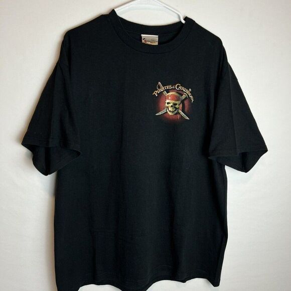 Walt Disney World Pirates of the Caribbean Black T-Shirt Adult Size XL